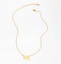 Cute Heart Gesture Pendant Necklace 18K Gold Plated Stainless Steel